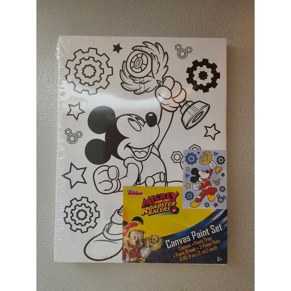 Disney Mickey and the Roadster Racers Canvas Paint Set 700711MCH New
